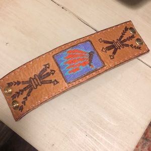 Beaded cuff bracelet